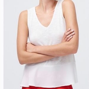 J.Crew Drapey V-neck tank top Cream NWT Size Large